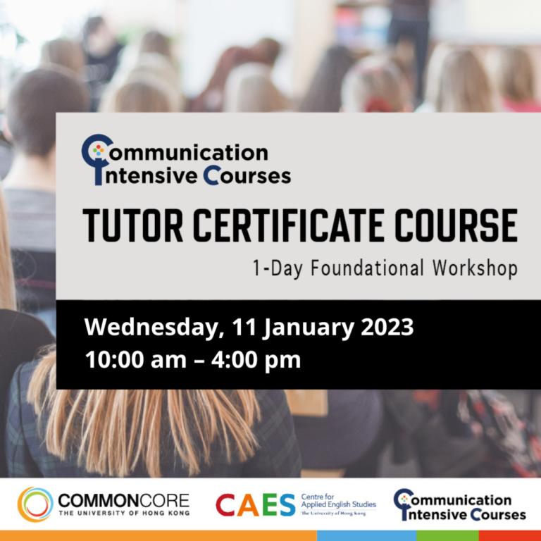 Tutor Certificate Course – 1-Day Foundational Workshop